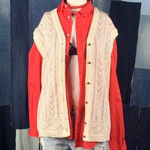 Vintage Made in Portugal Knit Button Down Vest Made in Portugal 🇵🇹 Sz L